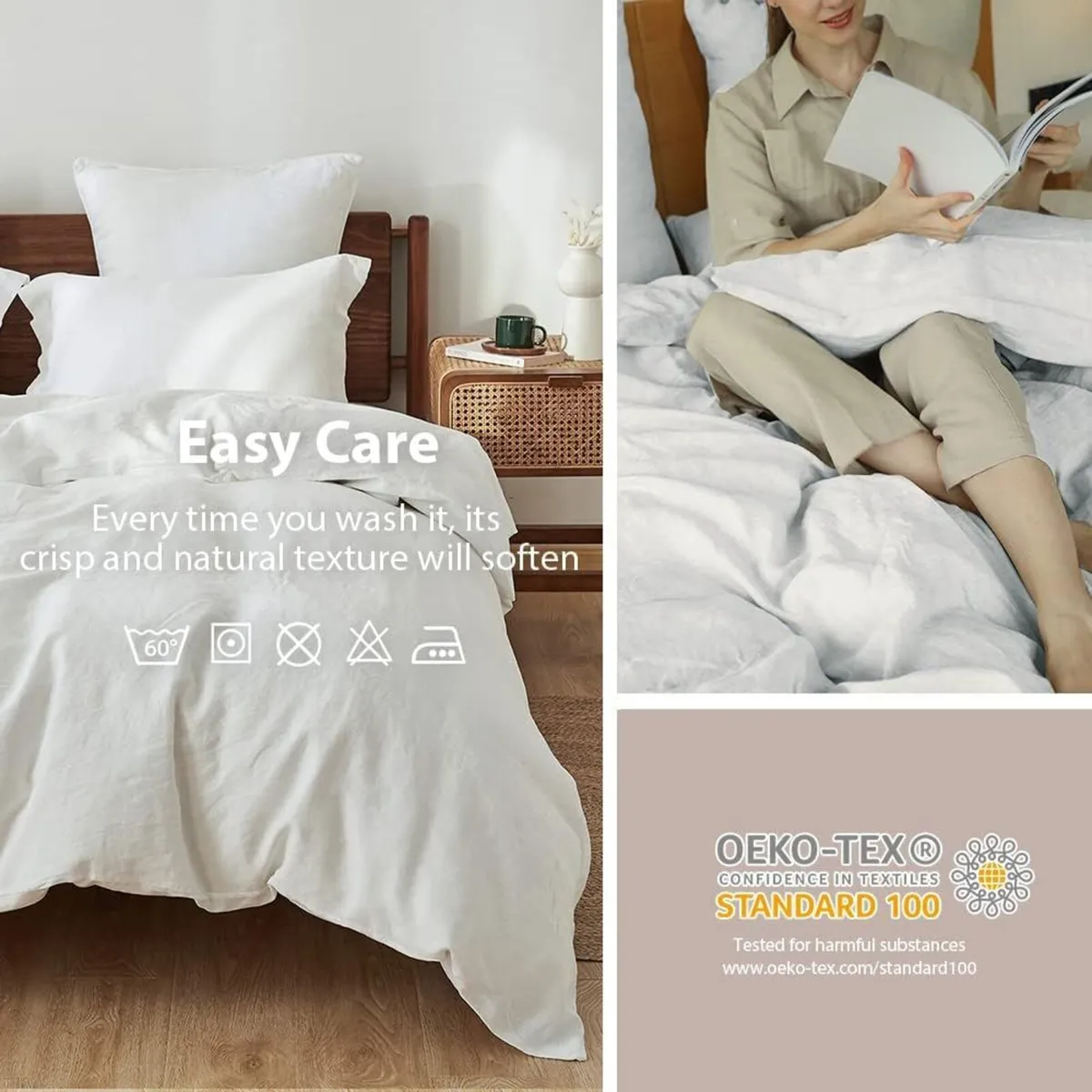Super King Duvet Cover Set-100% Linen Cover-1 - Image 3