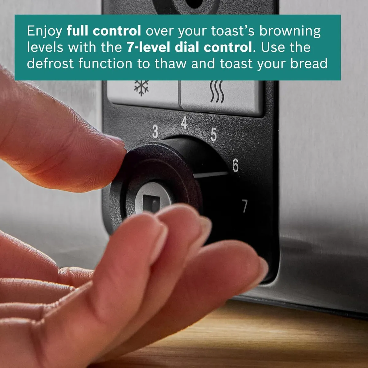Compact 2 Slot Stainless Steel Toaster - Image 4