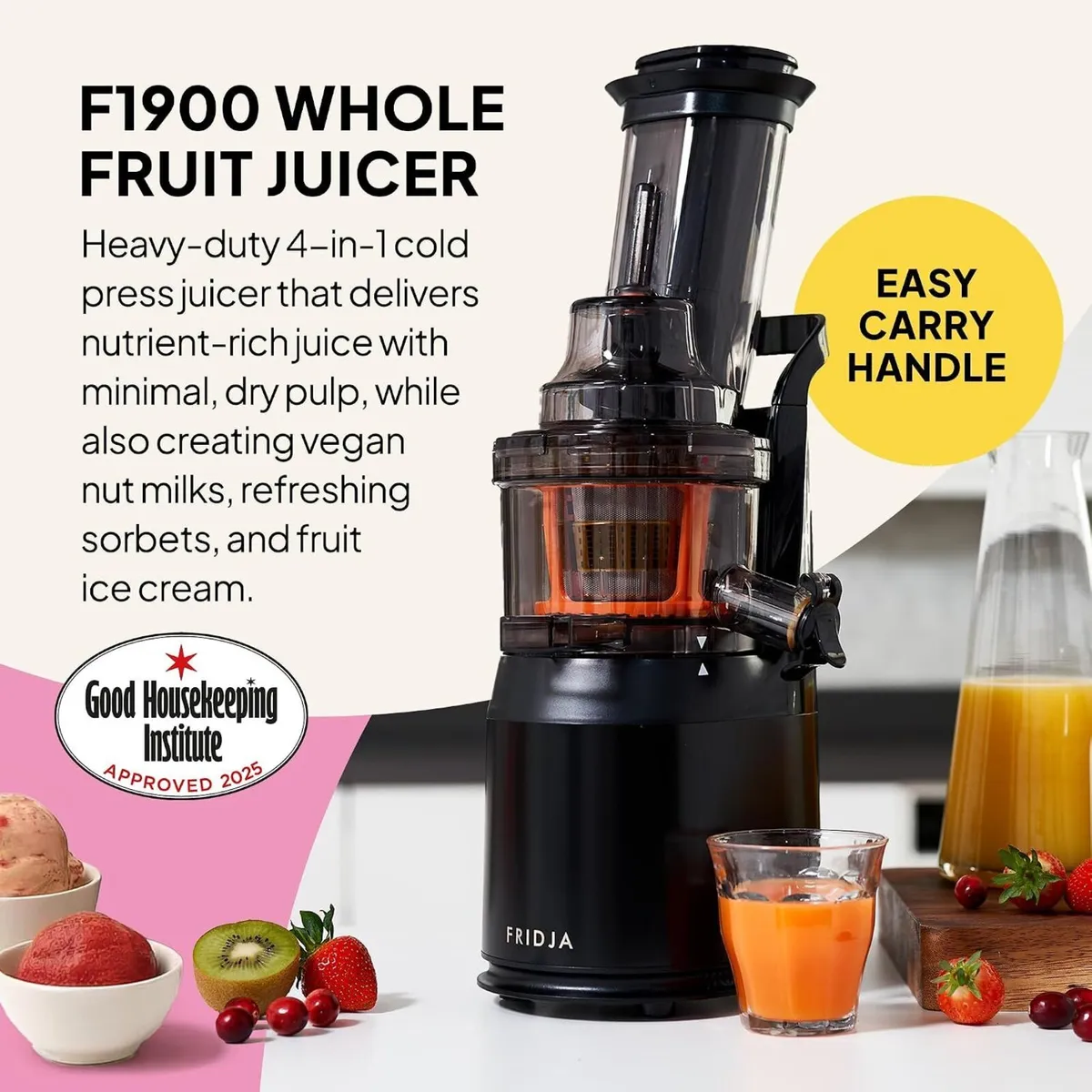 F1900 Cold Press Juicer 240W Slow 78MM Chute - Image 2