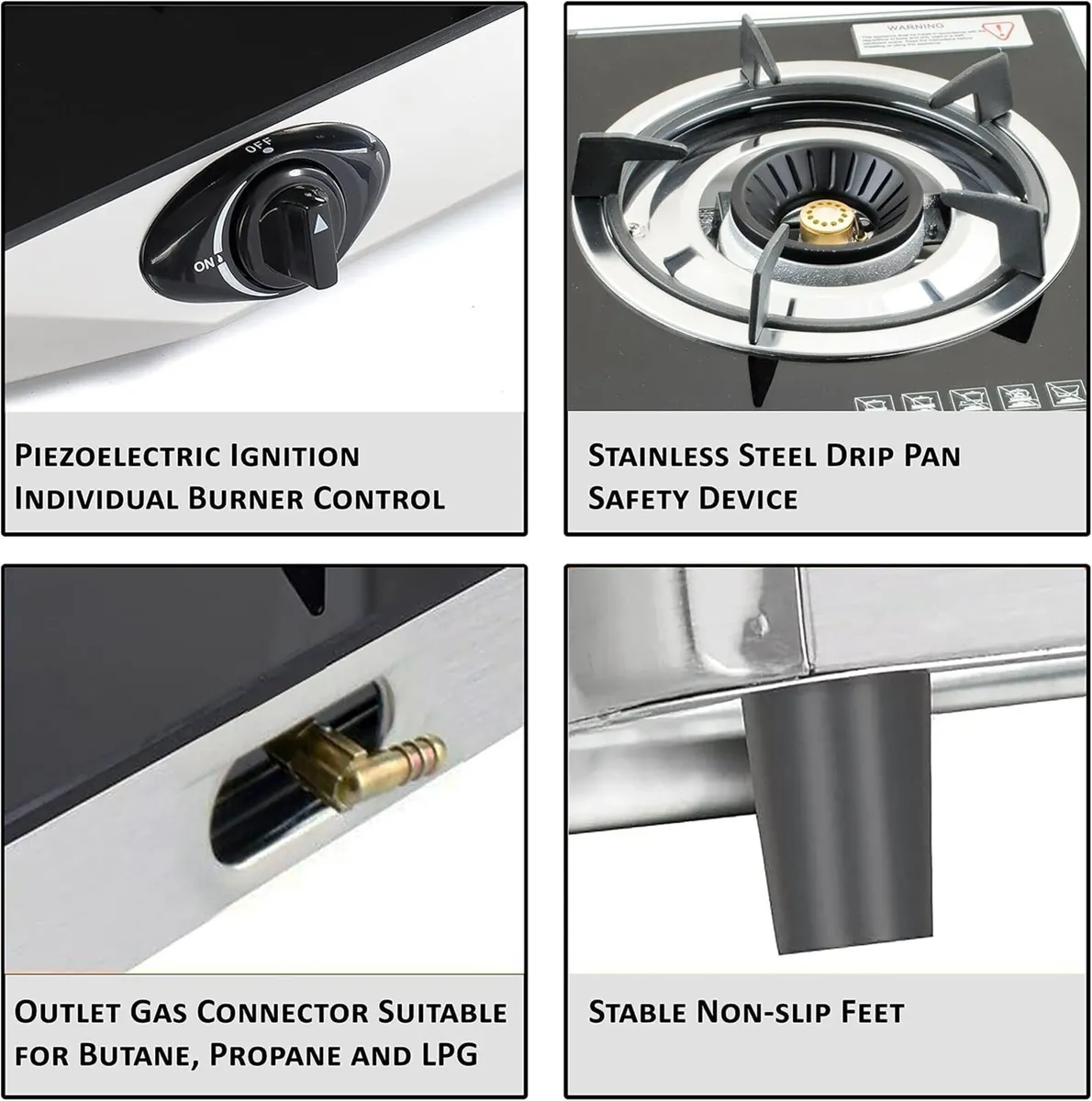 Nj Indoor Gas Stove 3 Burner Portable Hob - Image 3