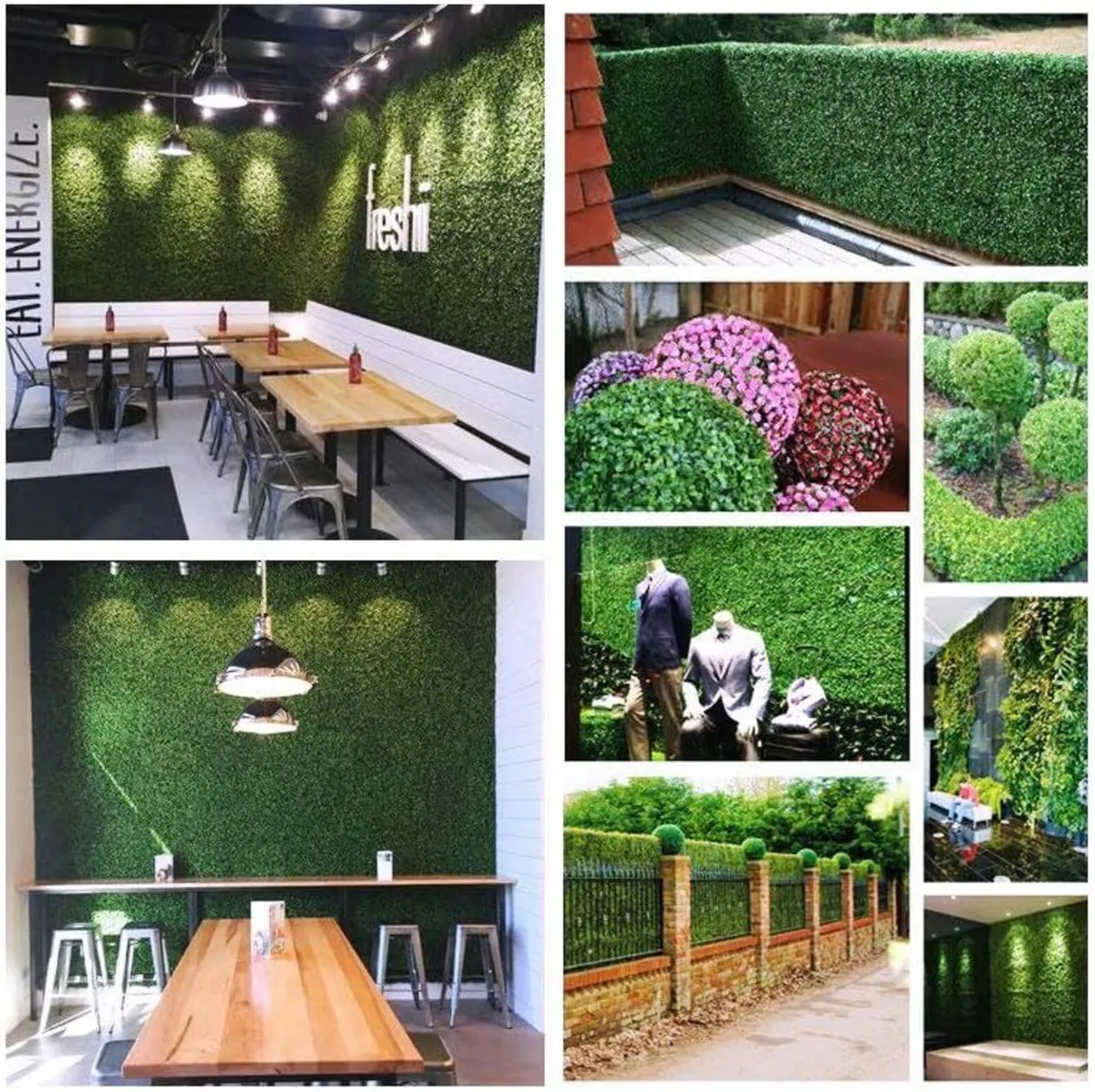 20"x20" Artificial Boxwood Hedge Panels Garden - Image 4