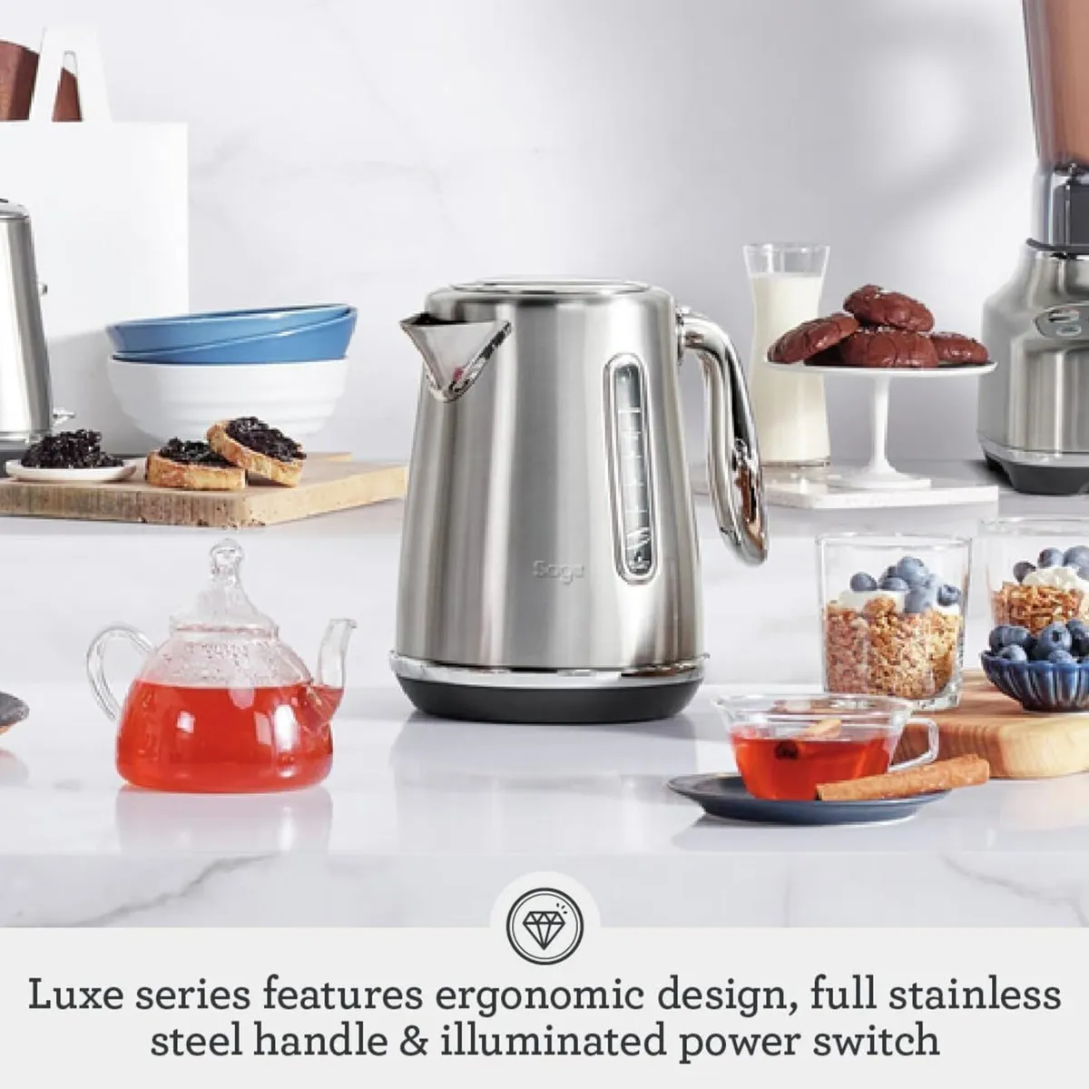 Soft Top Luxe Quiet Electric Kettle Truffle - Image 2