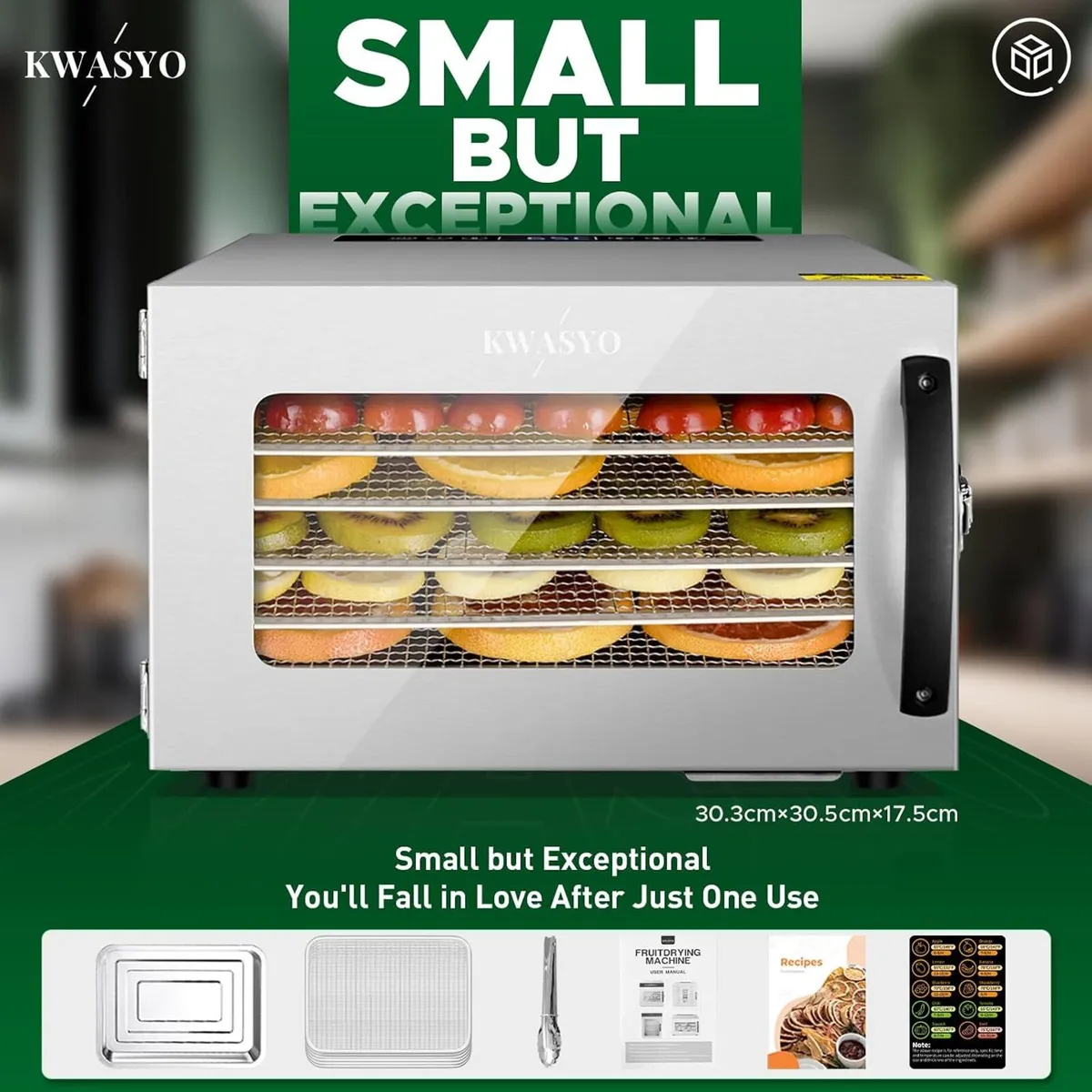 Stainless Steel Food Dehydrator 6 Tray Fruit Dryer - Image 3