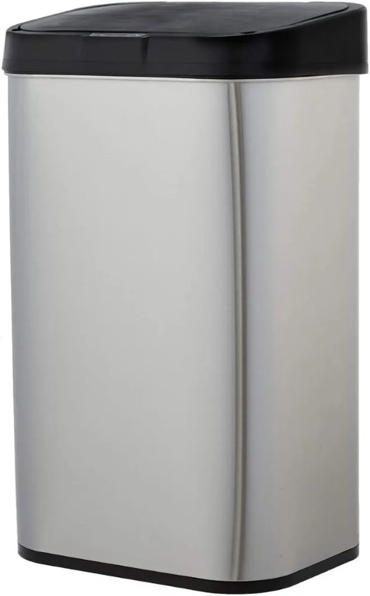Rectangular Stainless Steel 60L Dustbin - Image 1