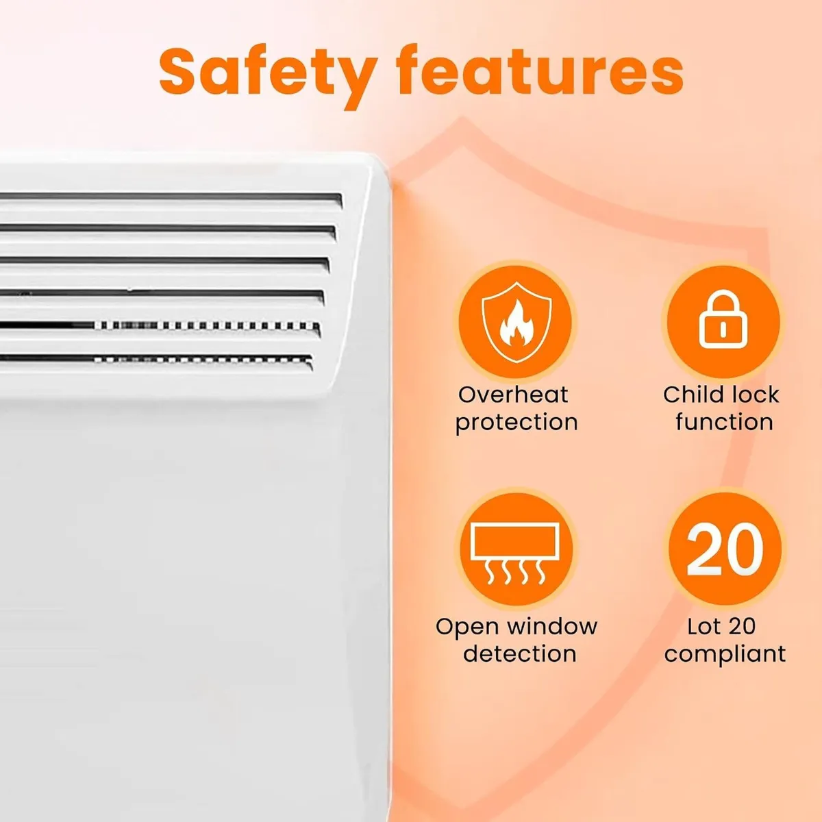 Electric Panel Heater Low Energy Wall Mounted - Image 4
