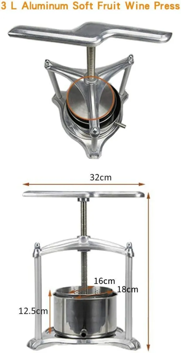 Fruit Press Grape for Wine Cider Making Vegetables - Image 2