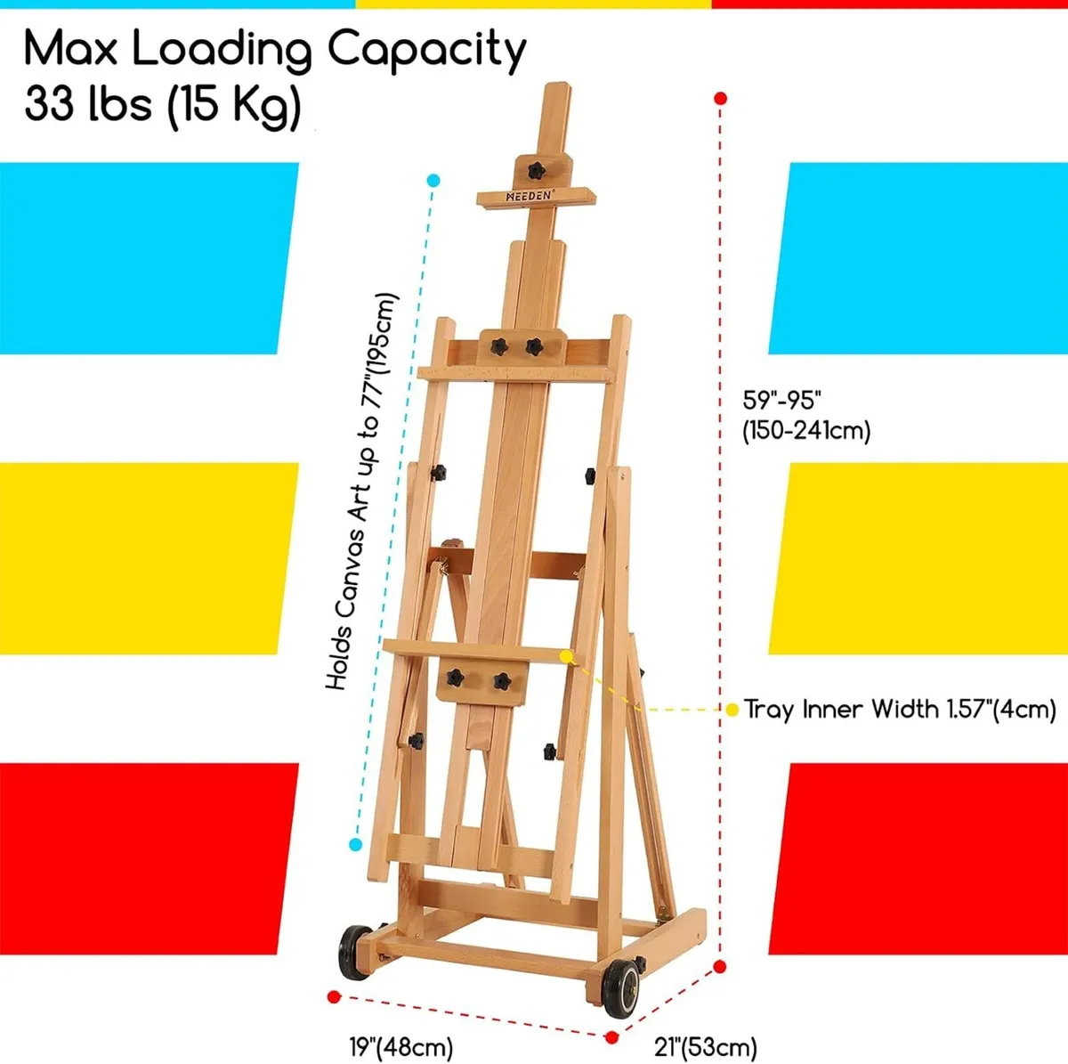 Easel Stand Artist H-Frame Art Easels for Painting - Image 2