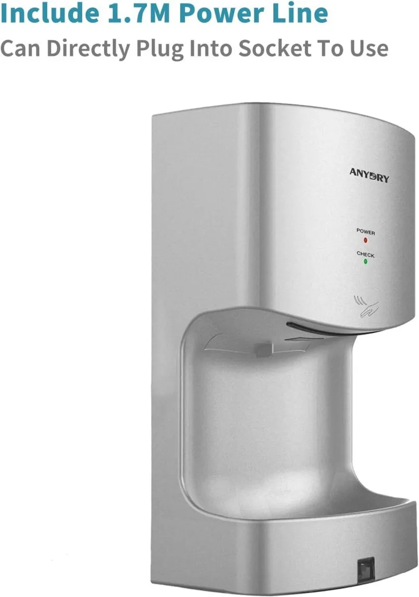 2630ts Hand Dryer Wall Mounted High Speed - Image 4