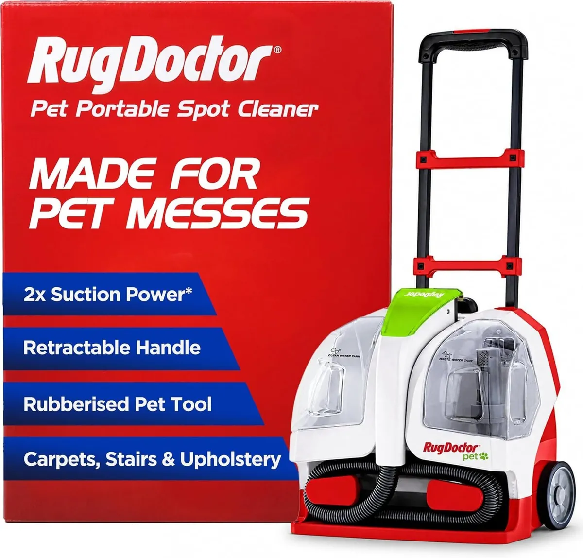 Pet Portable Spot Carpet Cleaner Rubberised - Image 1