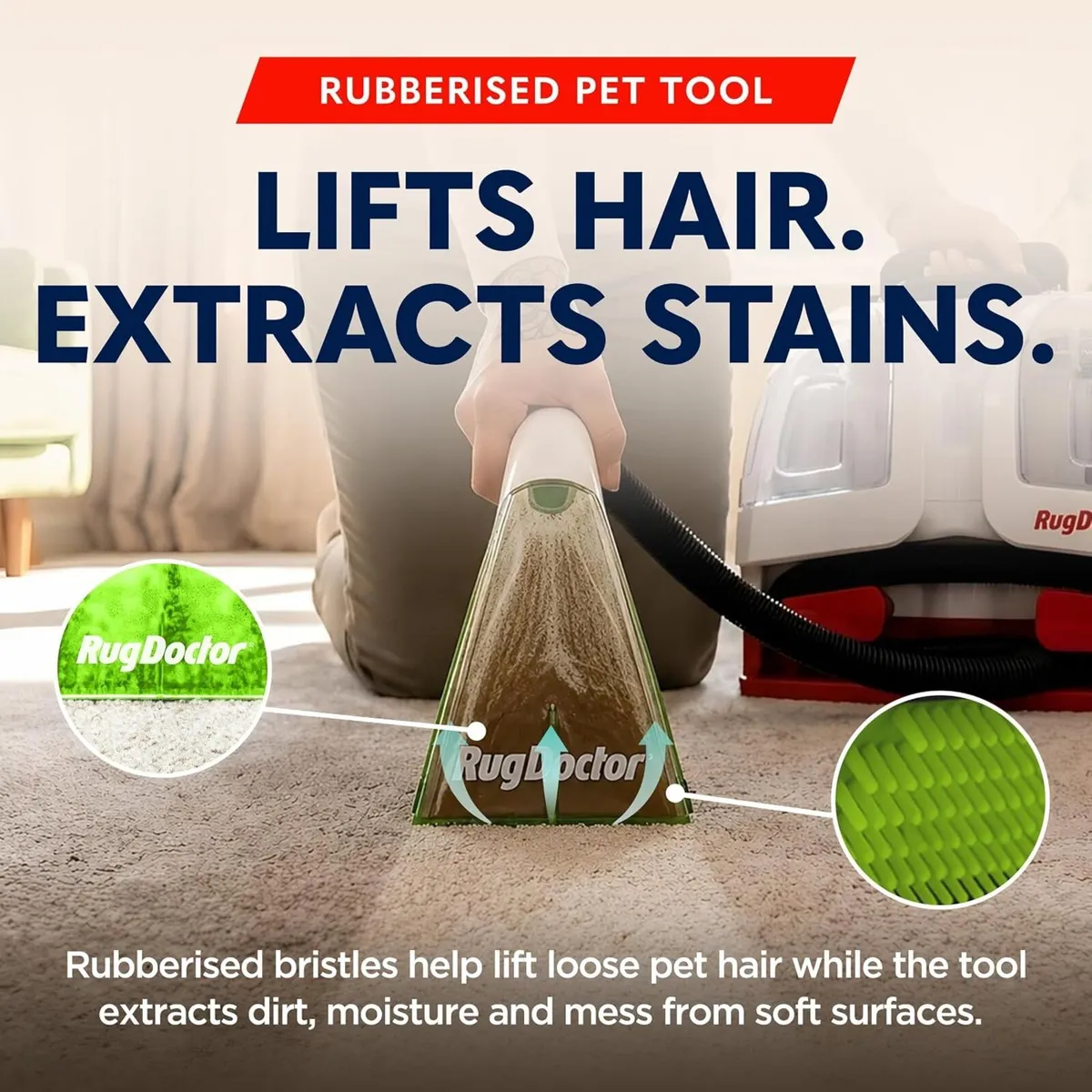 Pet Portable Spot Carpet Cleaner Rubberised - Image 4