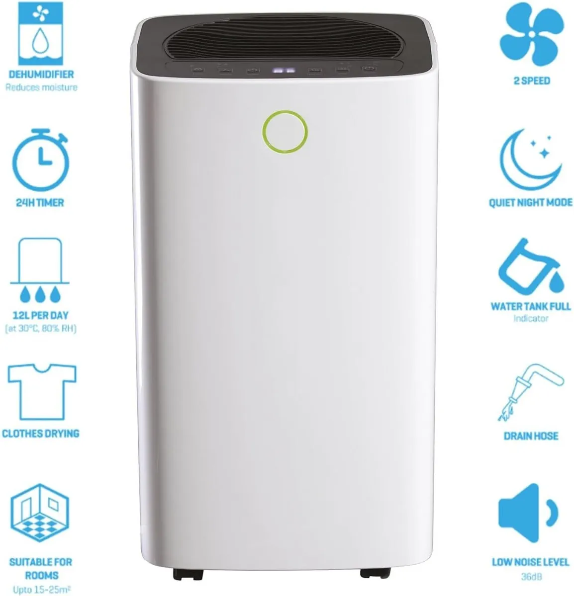 Capacity Room Dehumidifier with LED Power - Image 3