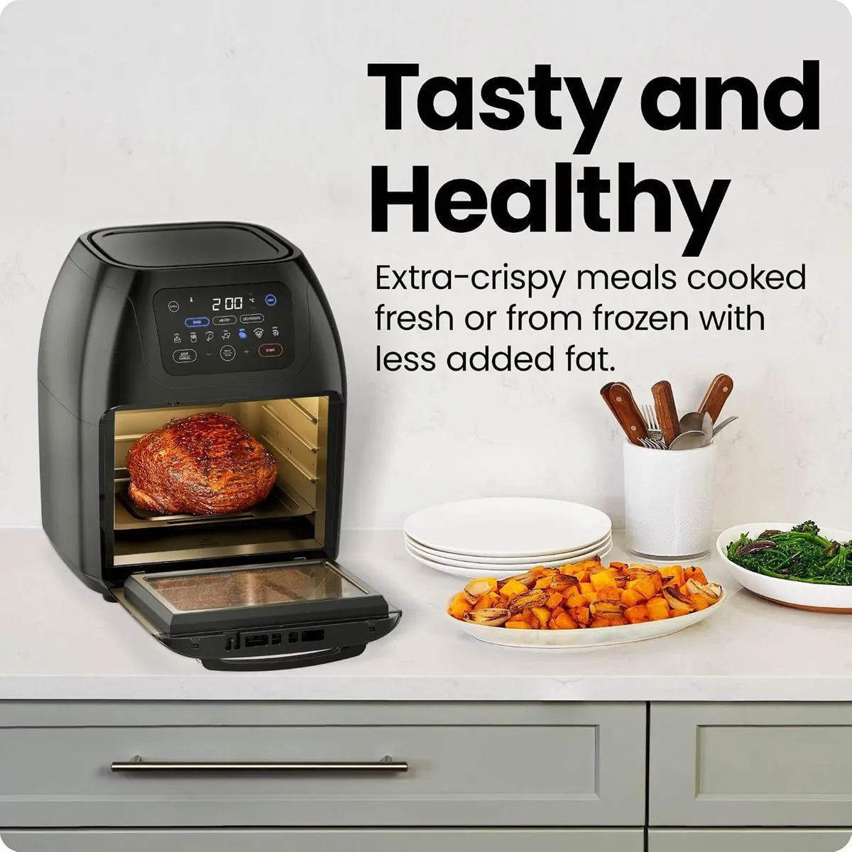 5-In-1 Air Fryer Oven with Rotisserie 10L 1800W - Image 3