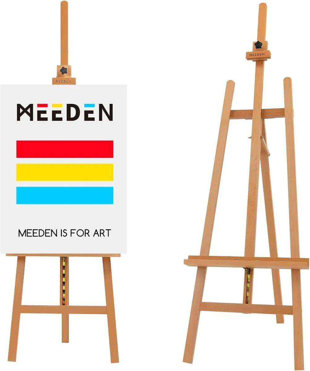 Large Basic Studio Easel: Solid Beechwood Hold - Image 1