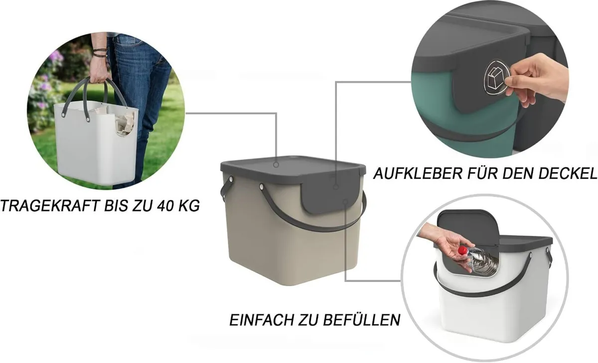 Kitchen Bin Set 2 X 25L 2 - Image 4