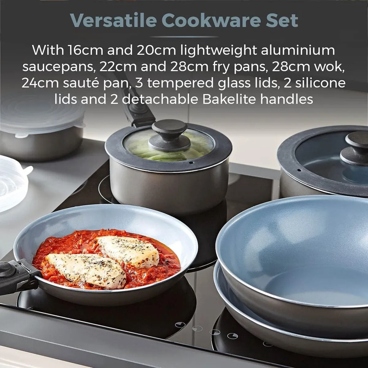 T800200 Cookware Set with Ceramic Coating - Image 3