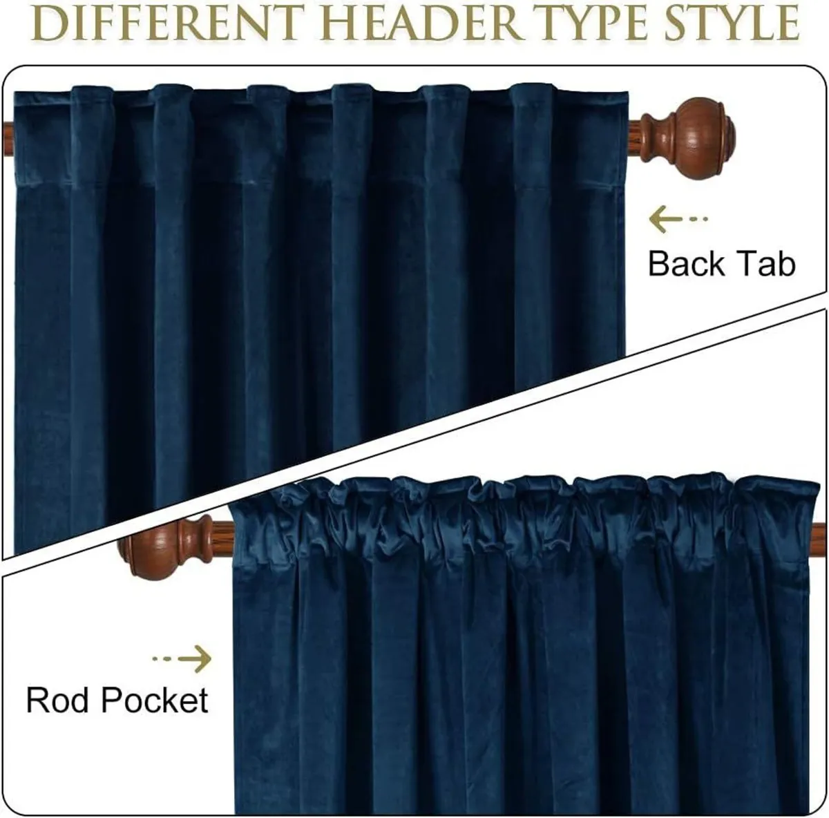 Velvet Curtains Blackout Thermal Insulated - Image 3