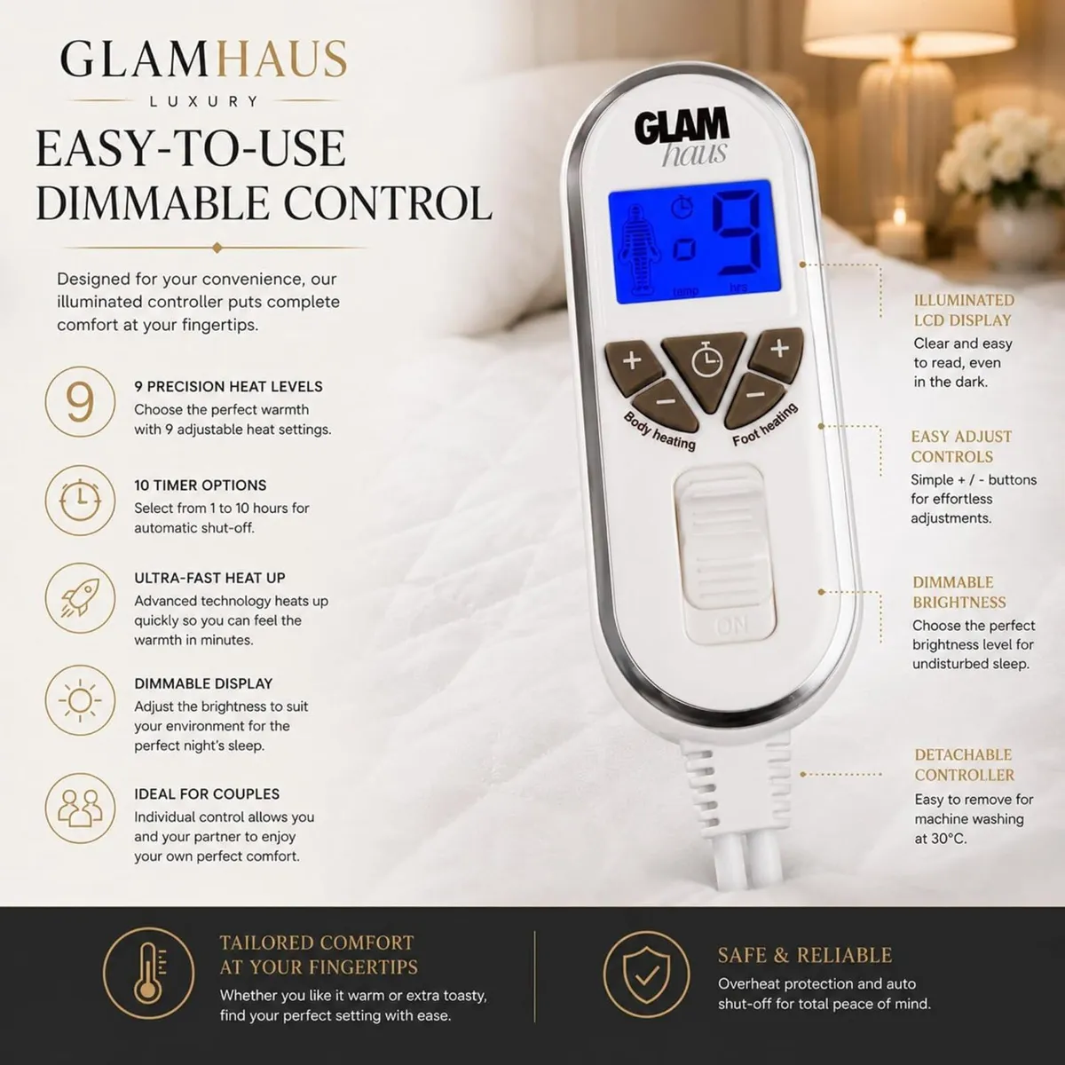 Electric Blanket Fitted Mattress Bed Cover - Image 3