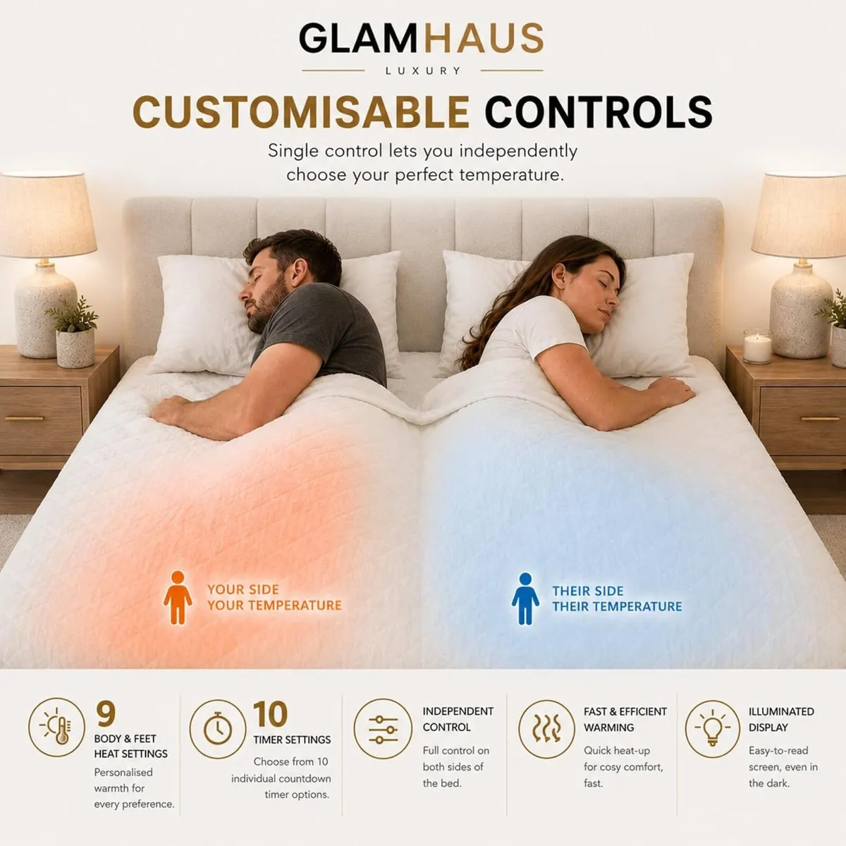 Electric Blanket Fitted Mattress Bed Cover - Image 4