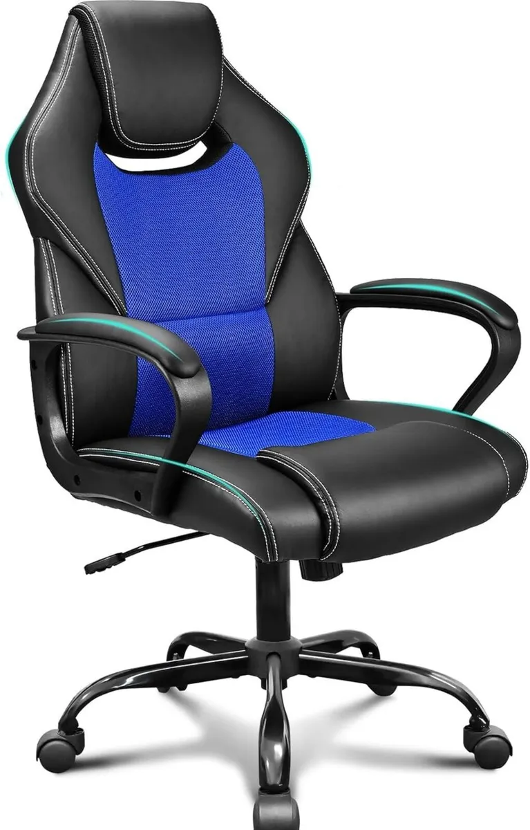 Office Chair PU Leather Ergonomic Computer Desk - Image 1