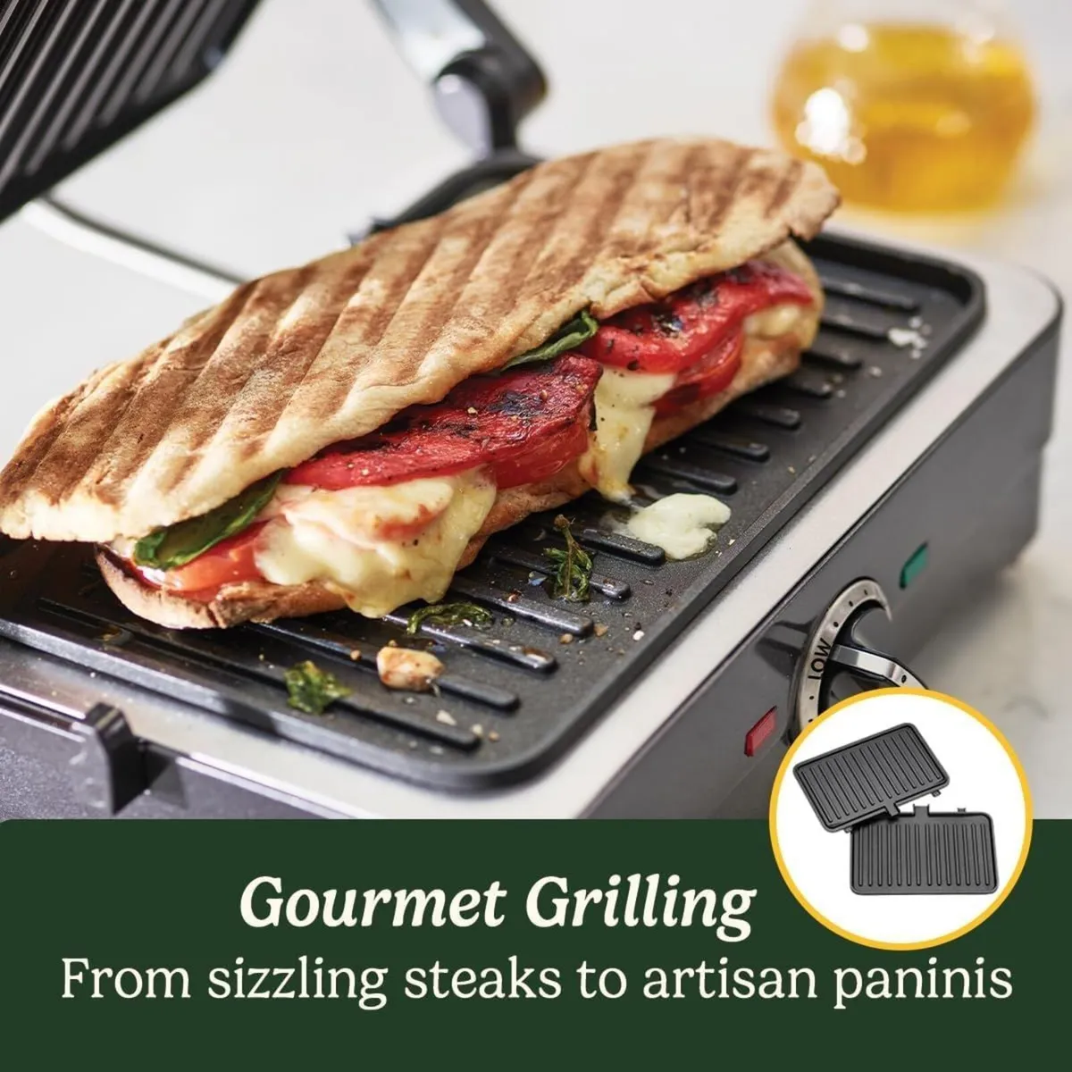 Grill Sandwich Maker Toaster Panini Press - Image 3
