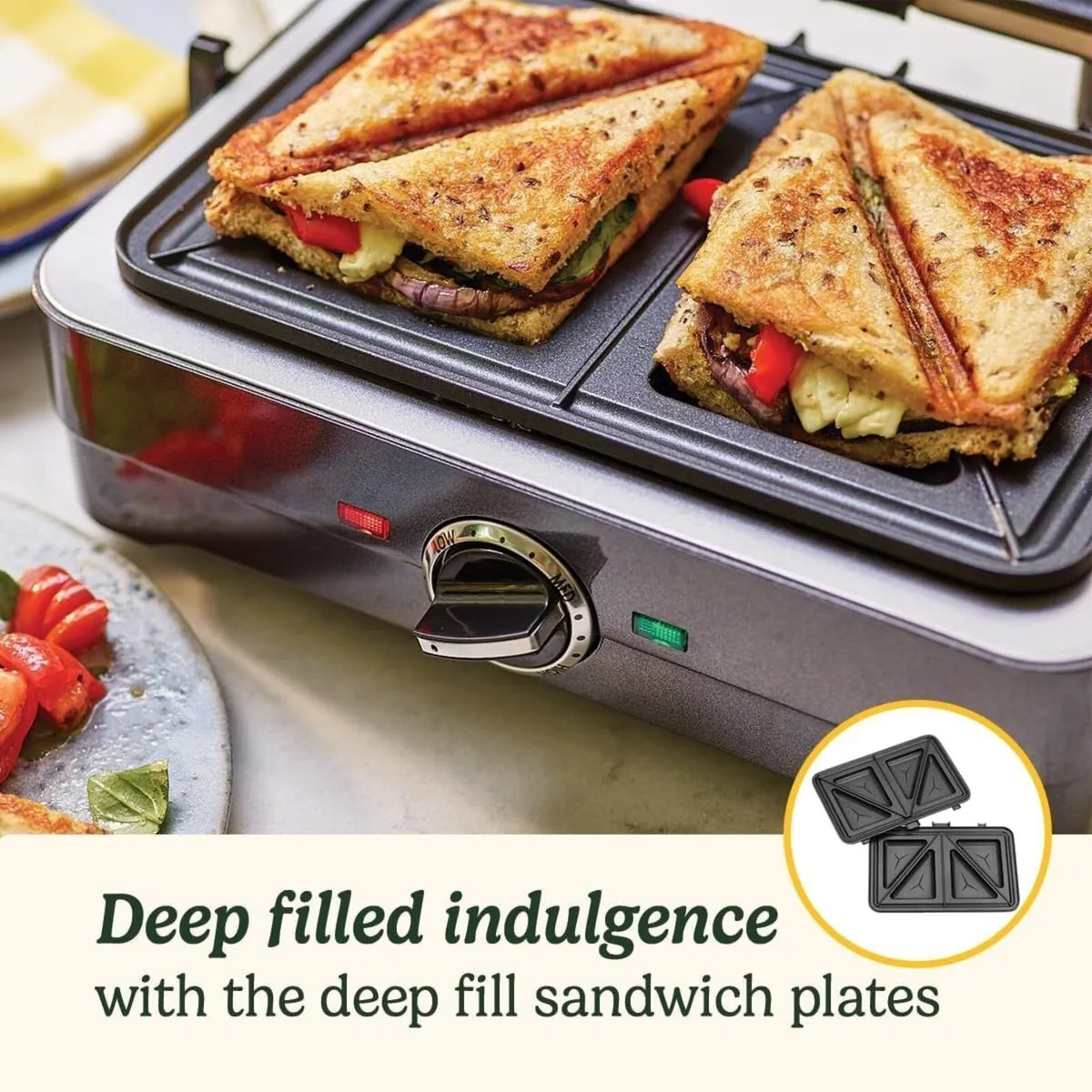 Grill Sandwich Maker Toaster Panini Press - Image 4