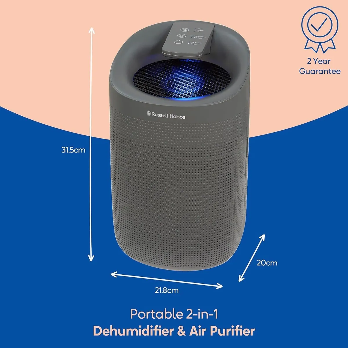 Ozone Free 750ML Day 2 in 1 Dehumidifier - Image 2