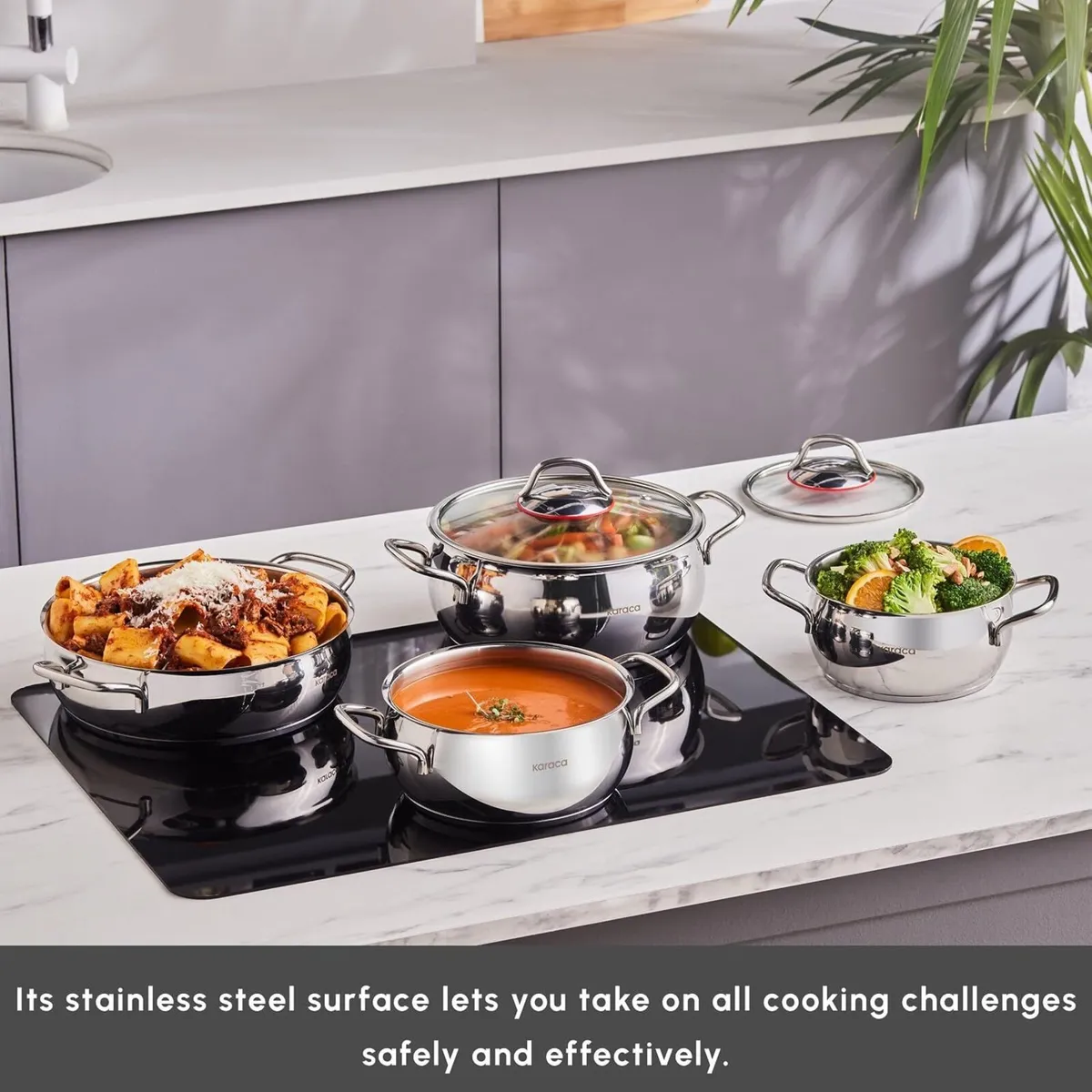 Emirgan 8-Piece Stainless Steel Pots Set - Image 3