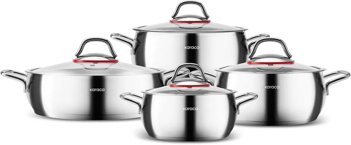 Emirgan 8-Piece Stainless Steel Pots Set - Image 1