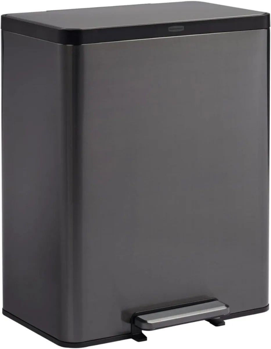 Elite Stainless Steel Metal Step-On Bin 60L - Image 1