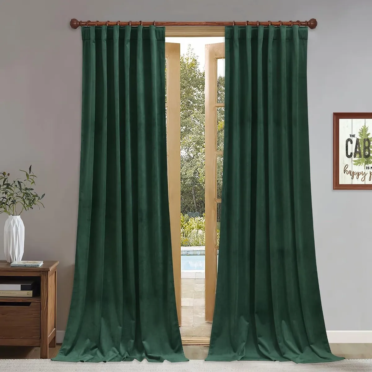 Curtains Velvet Drapes Extra Long Bedroom Room - Image 1