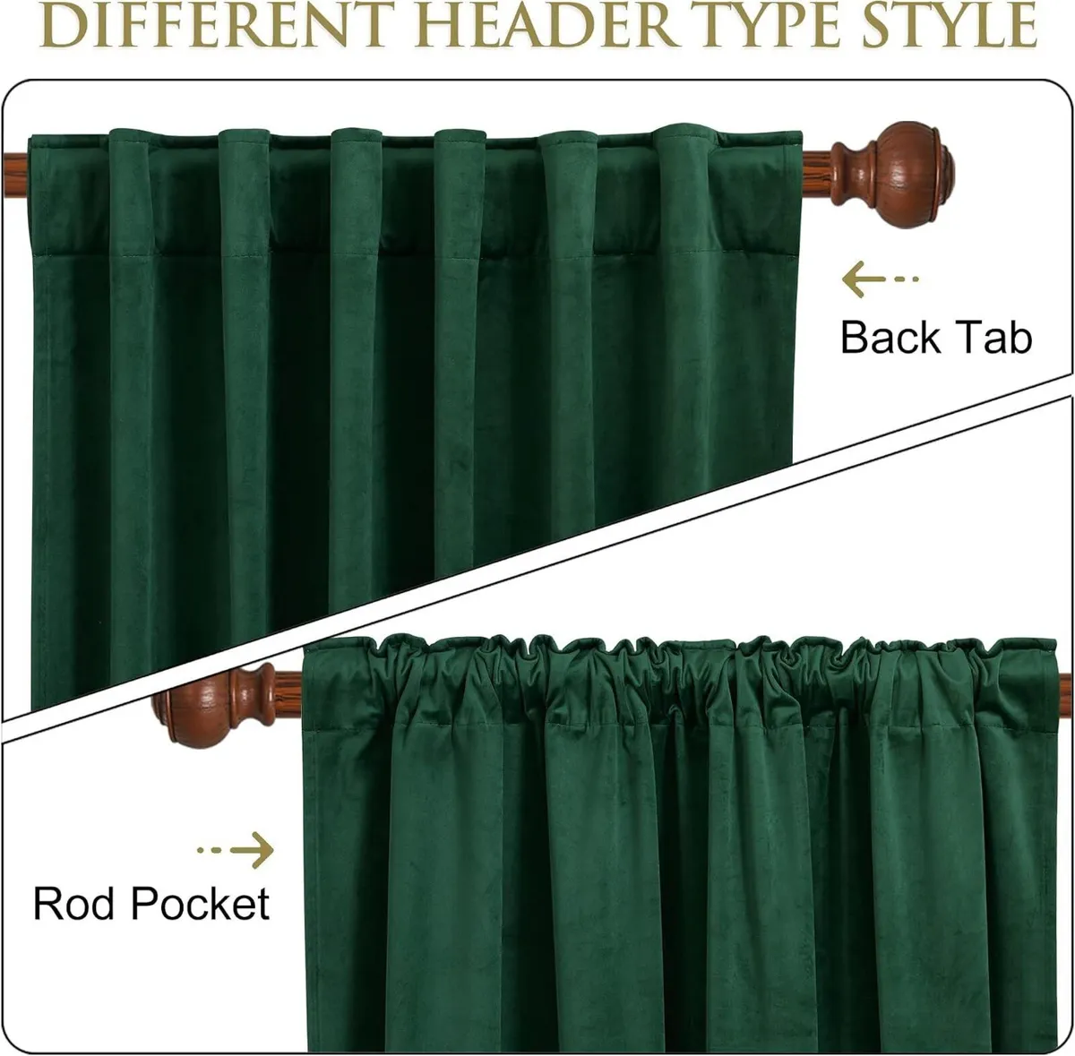 Curtains Velvet Drapes Extra Long Bedroom Room - Image 2