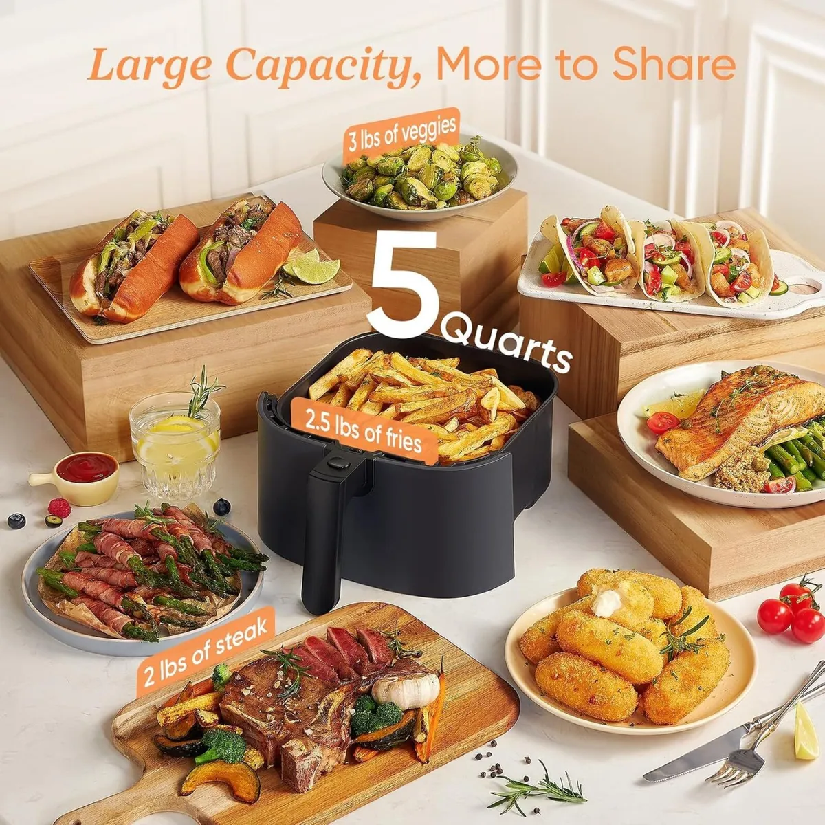 Air Fryer 4.7L 9-In-1 Compact Fryers Oven 130 - Image 4
