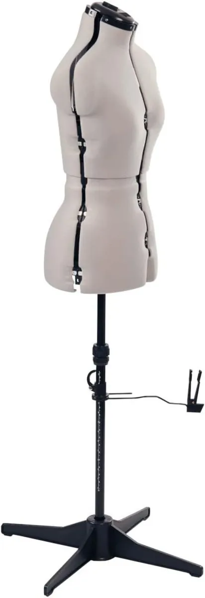 Adjustable Dressmakers Dummy in Fabric with Hem - Image 4