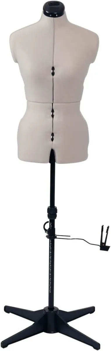 Adjustable Dressmakers Dummy in Fabric with Hem - Image 1