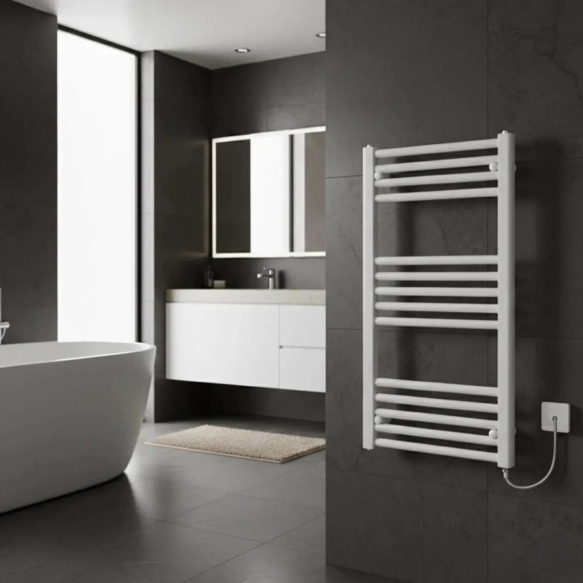 Electric Heated Towel Rail Straight 300MM - Image 2