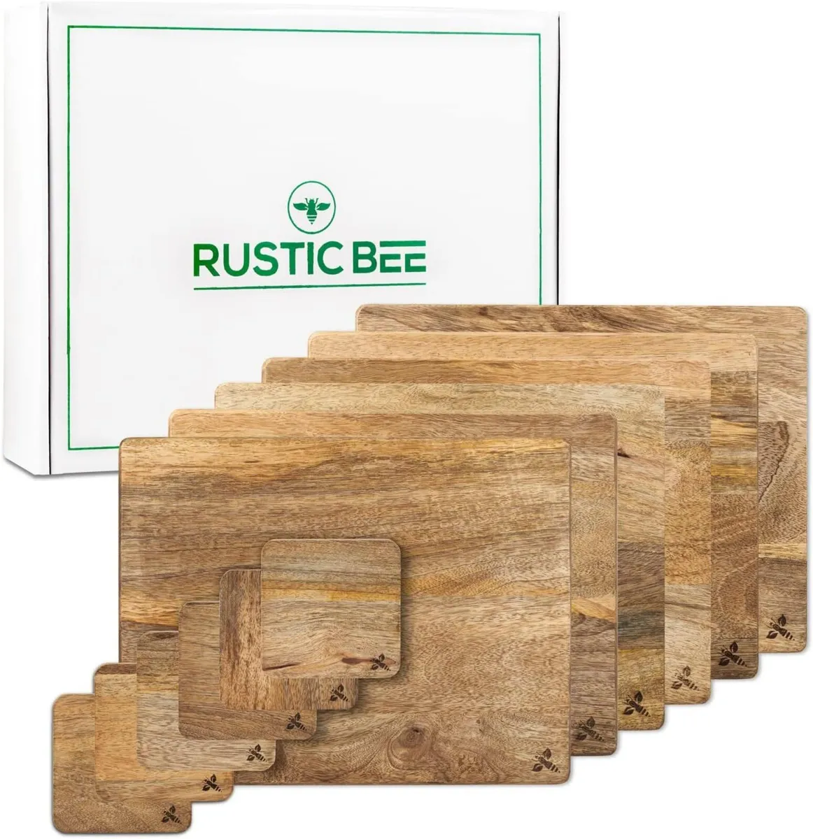 Premium Mango Wooden Placemats and Coaster Sets 6 - Image 1