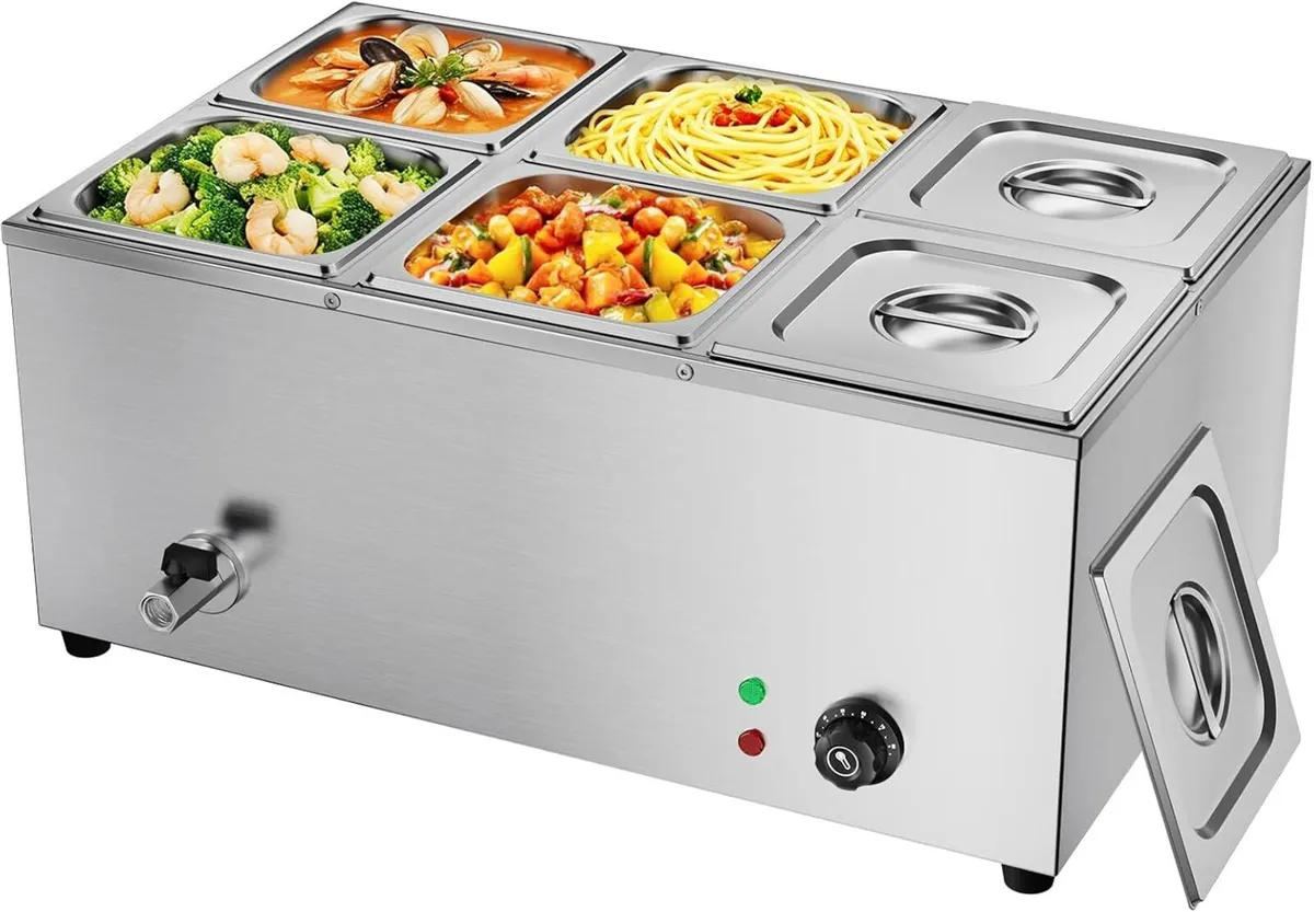 Commercial Bain Marie 1500W Stainless Steel - Image 1
