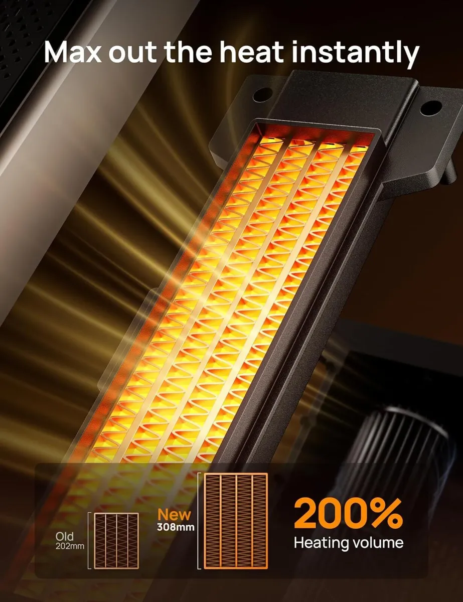 25 Inch Electric Heaters for Home Oscillating Fan - Image 4