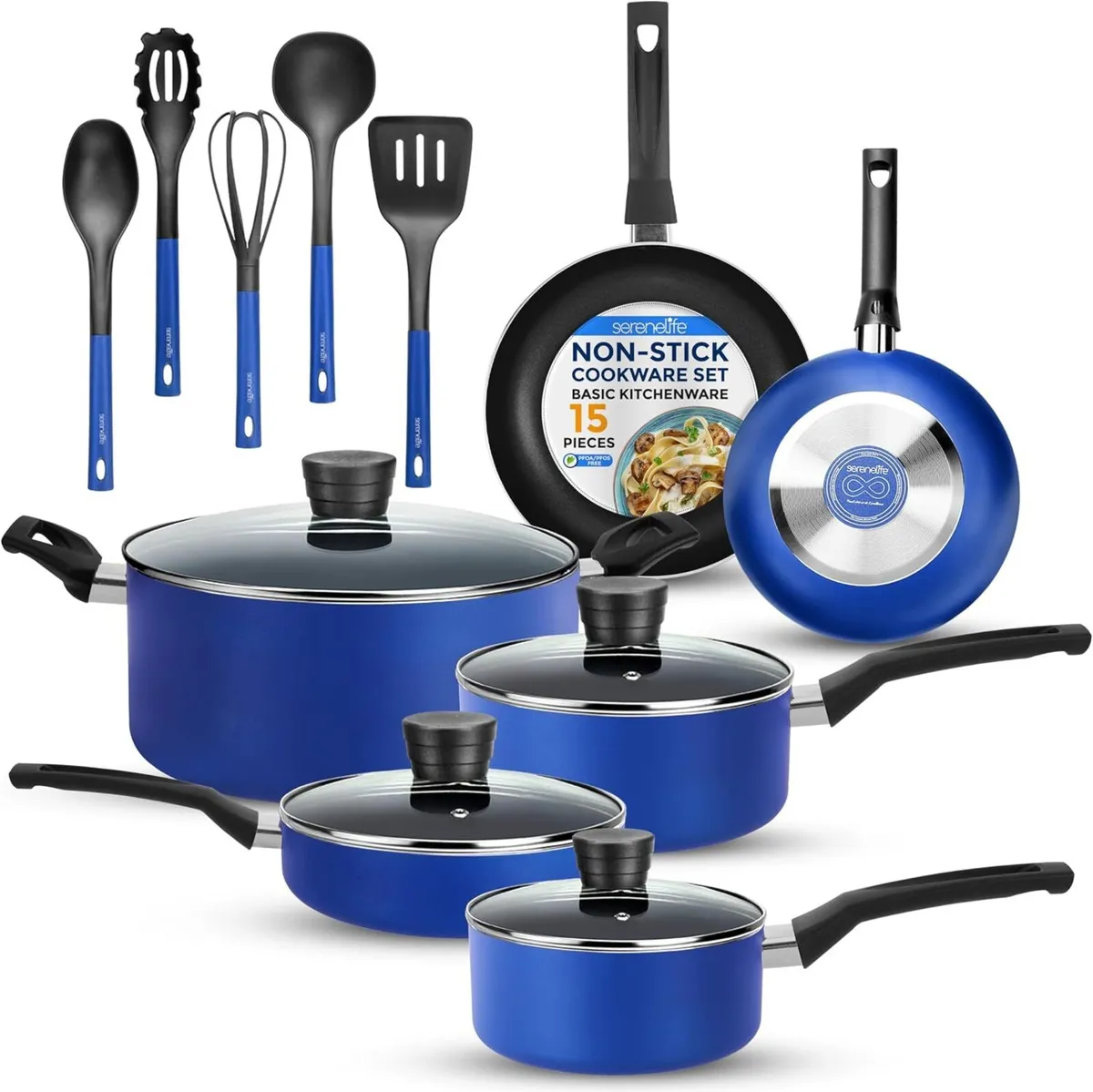 Non Stick Pots and Pans Set - Induction (15 Piece) - Image 1