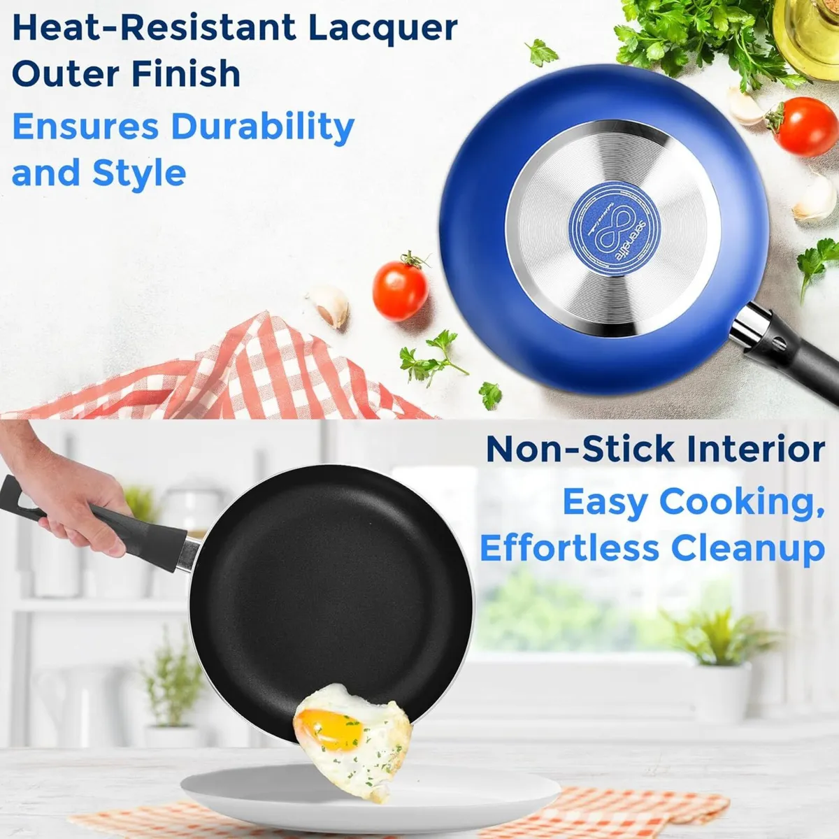 Non Stick Pots and Pans Set - Induction (15 Piece) - Image 4
