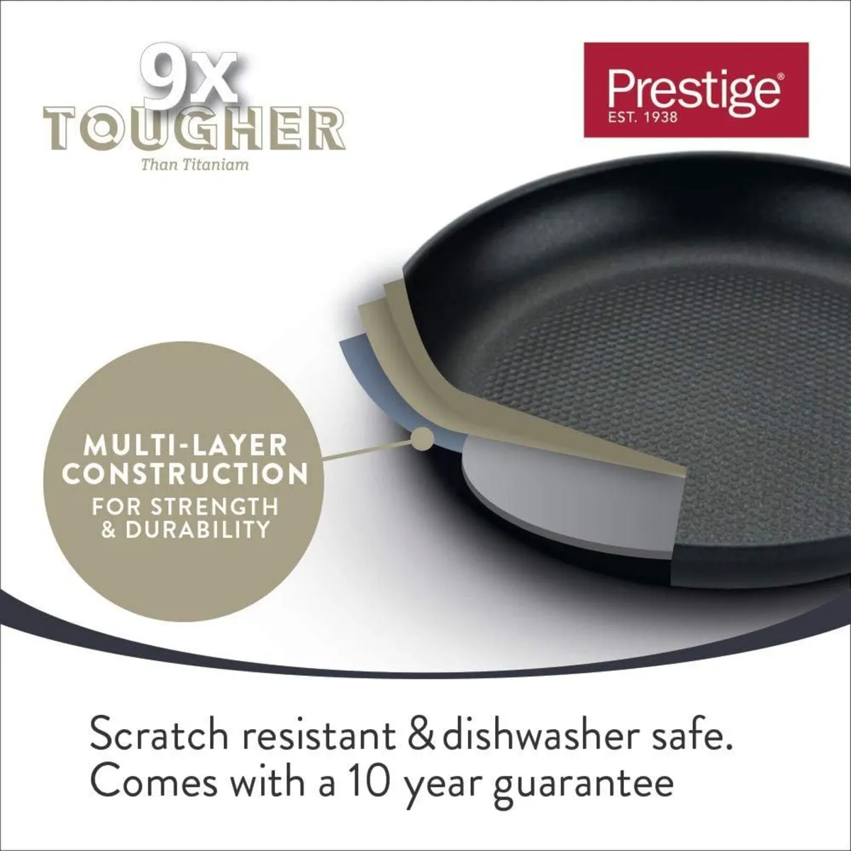 9 X Tougher Pots and Pans Non Stick (Set of 5) - Image 4