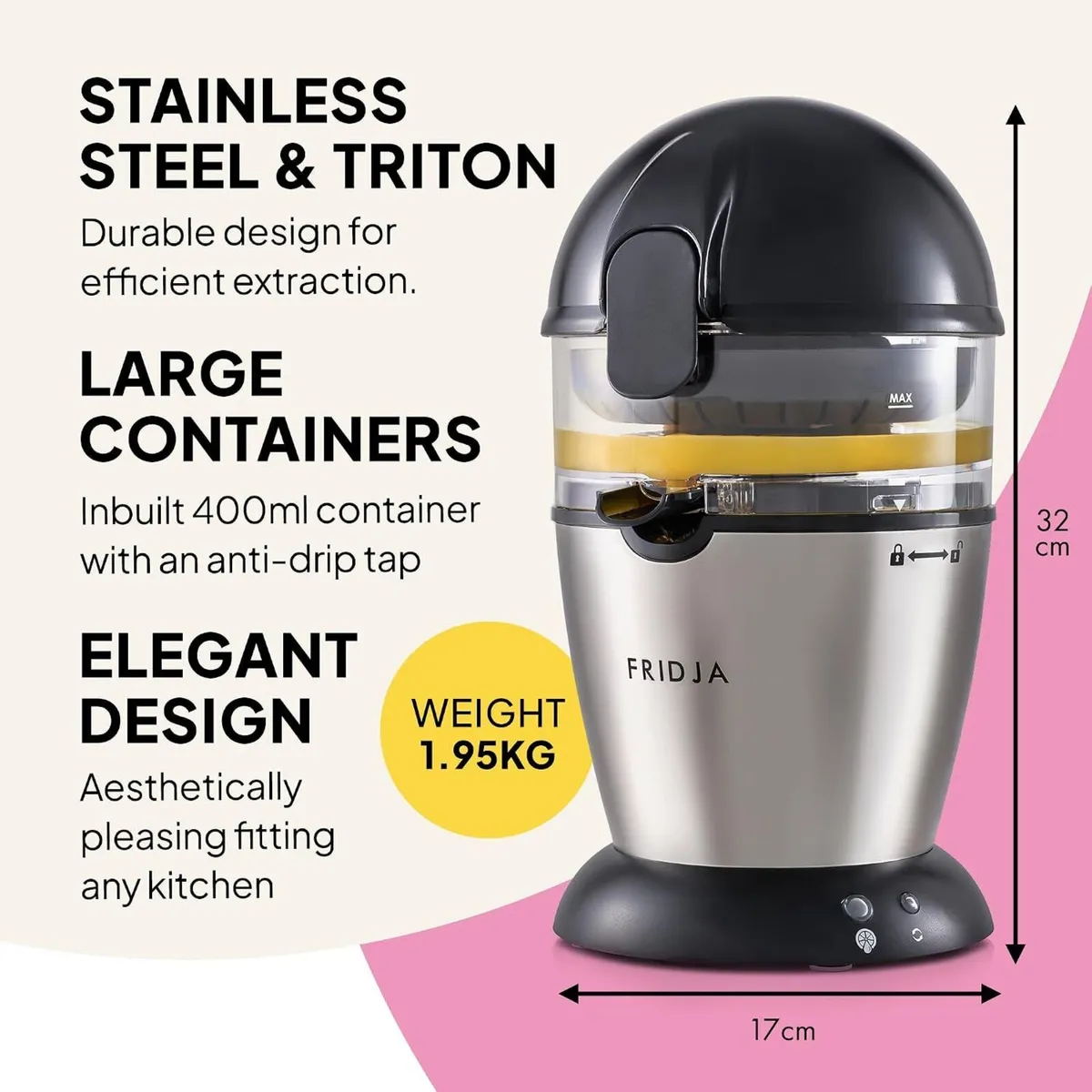 F900 Electric Juicer Automatic Citrus Press 50W - Image 4