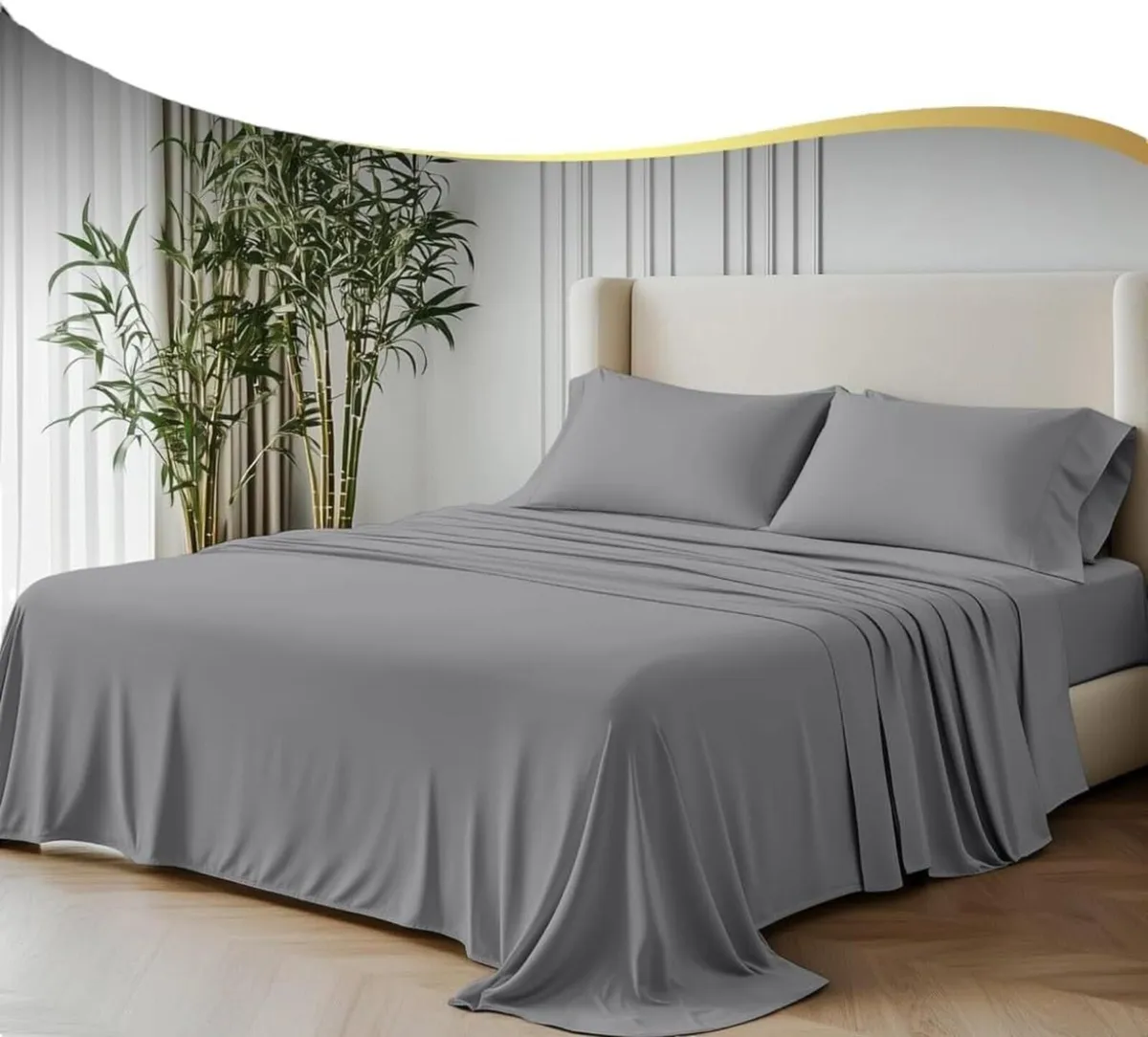 100% Organic Bamboo Bedding Set 300tc Luxurious - Image 1