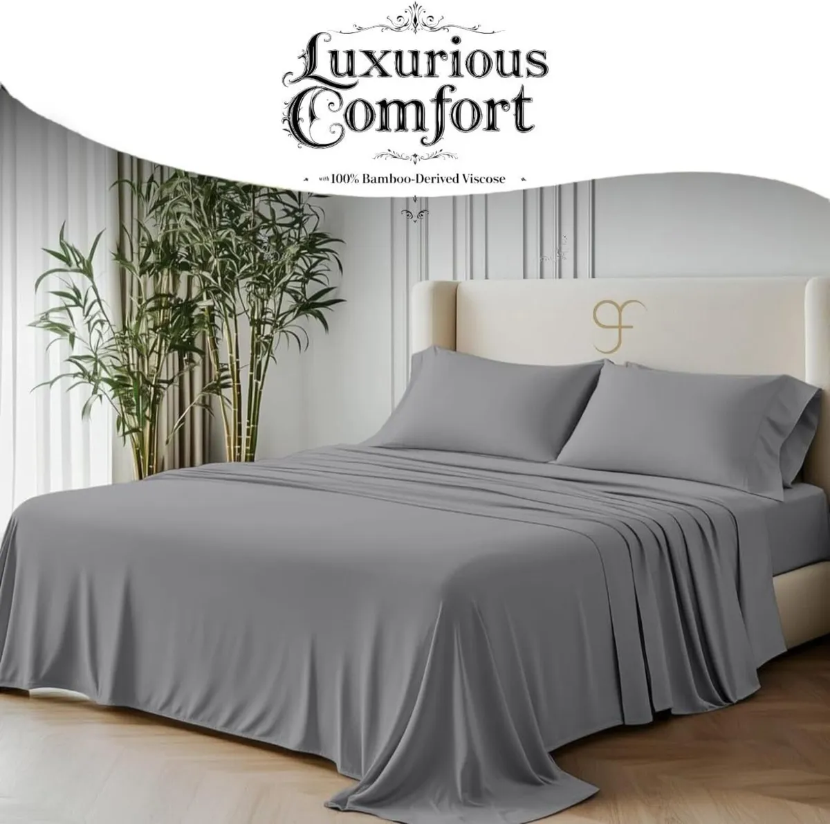 100% Organic Bamboo Bedding Set 300tc Luxurious - Image 2