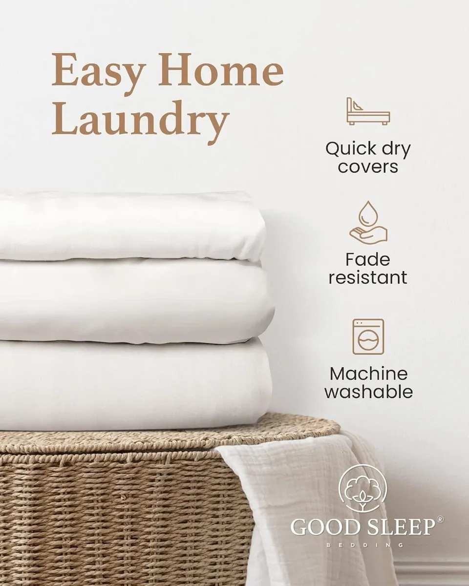 100% Egyptian Cotton Super King Size Duvet Cover - Image 3