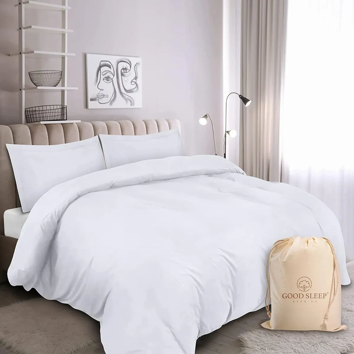 100% Egyptian Cotton Super King Size Duvet Cover - Image 1