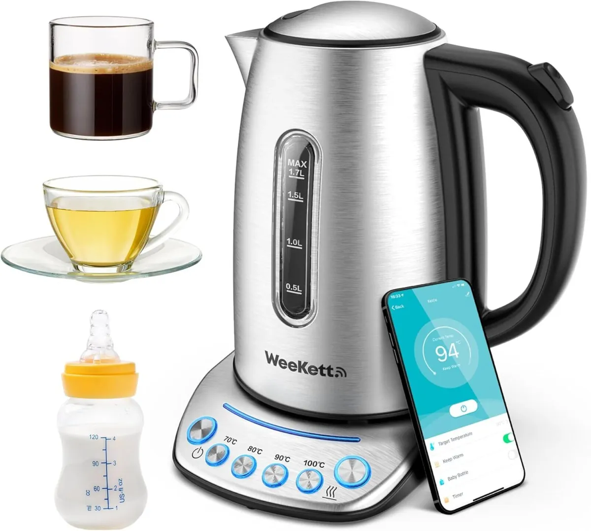 Alexa Smart Kettle Temperature Control 1.7L - Image 1