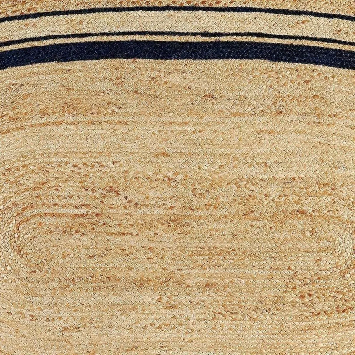 Jute Rug Natural Hand Braided Oval Shape Area - Image 3