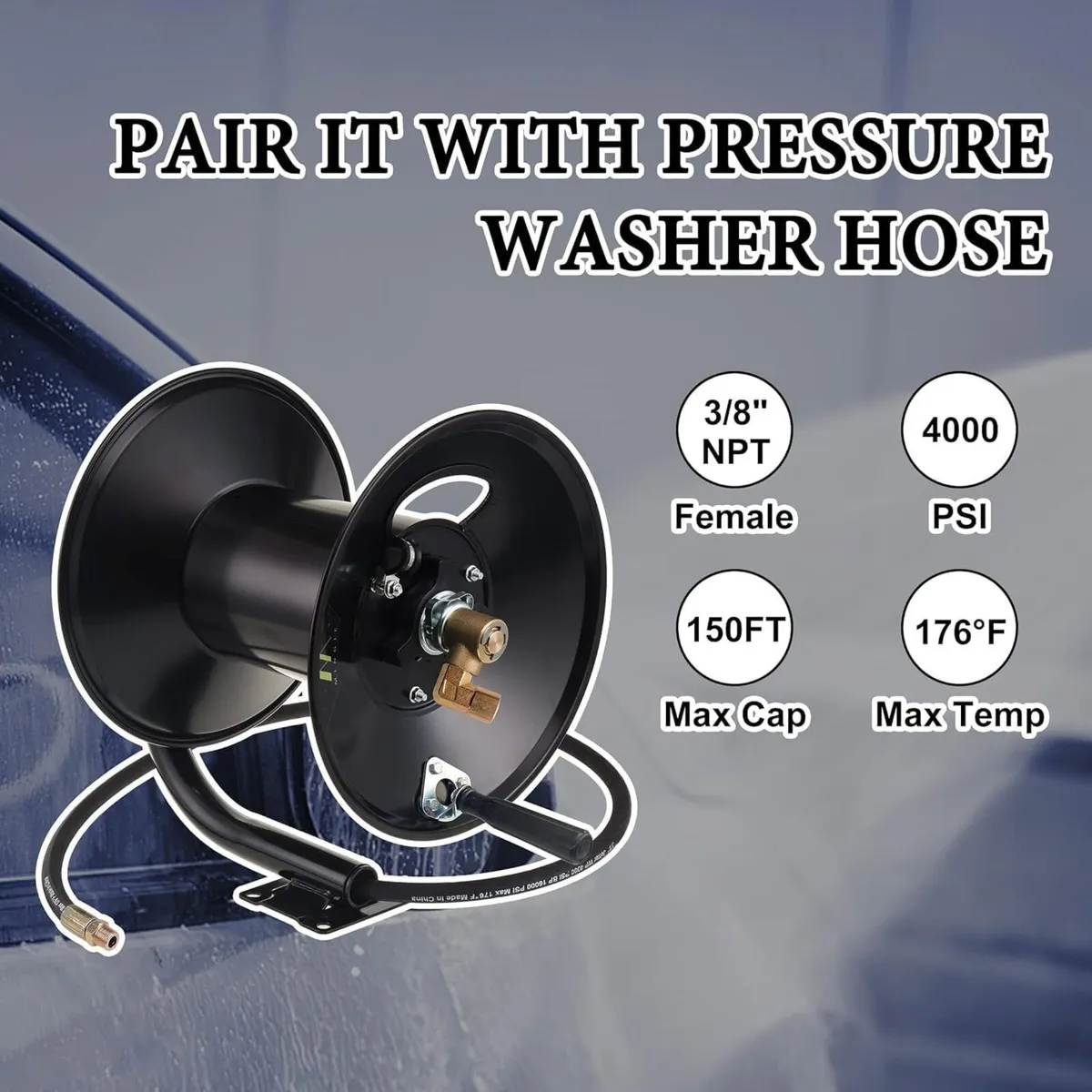 High Pressure Washer Hose Reel - Image 3
