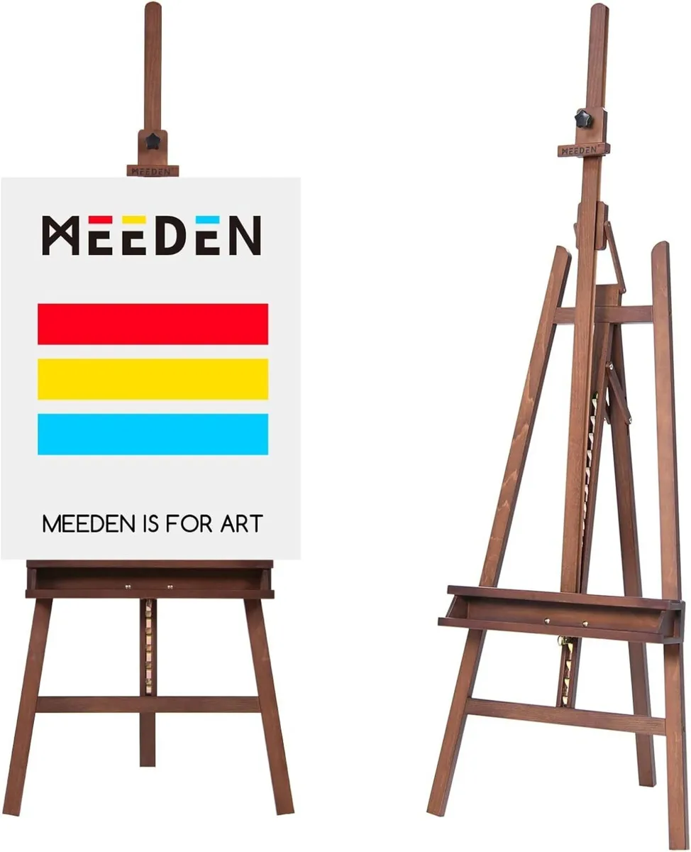 Large Painters Easel Adjustable Solid Beech Wood - Image 1